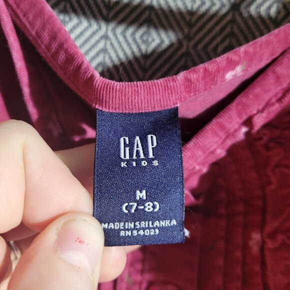 Gap Kids Girl's Ruffles With Heart Buttons White Flowers Soft Dress Size M(7-8) - Picture 8 of 8